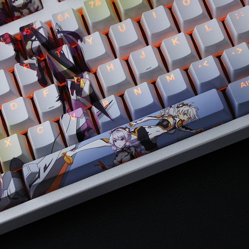 My Anime Keycaps Complete Set Honkai: Kiana Kaslana Backlit White Keycap Set