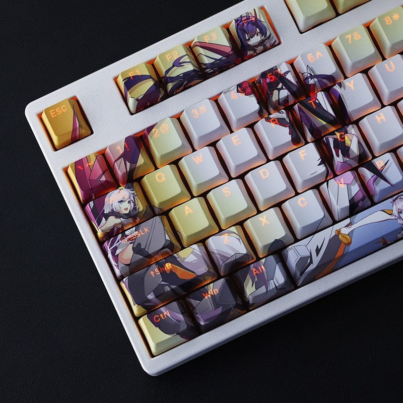 My Anime Keycaps Complete Set Honkai: Kiana Kaslana Backlit White Keycap Set