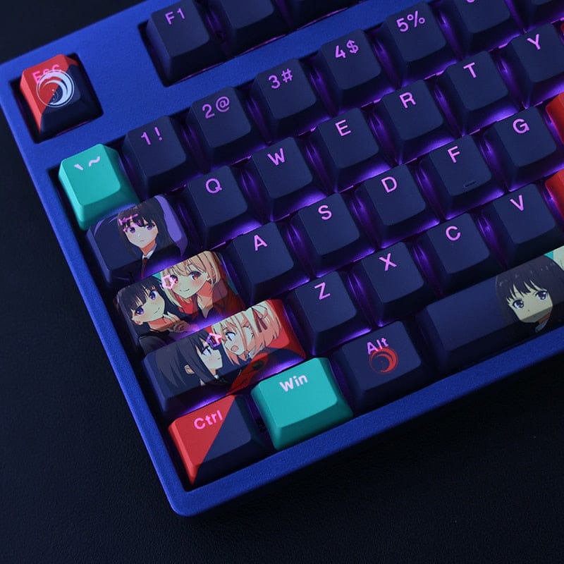 My Anime Keycaps Complete Set Lycoris Recoil: Chisato and Takina Backlit Keycap Set
