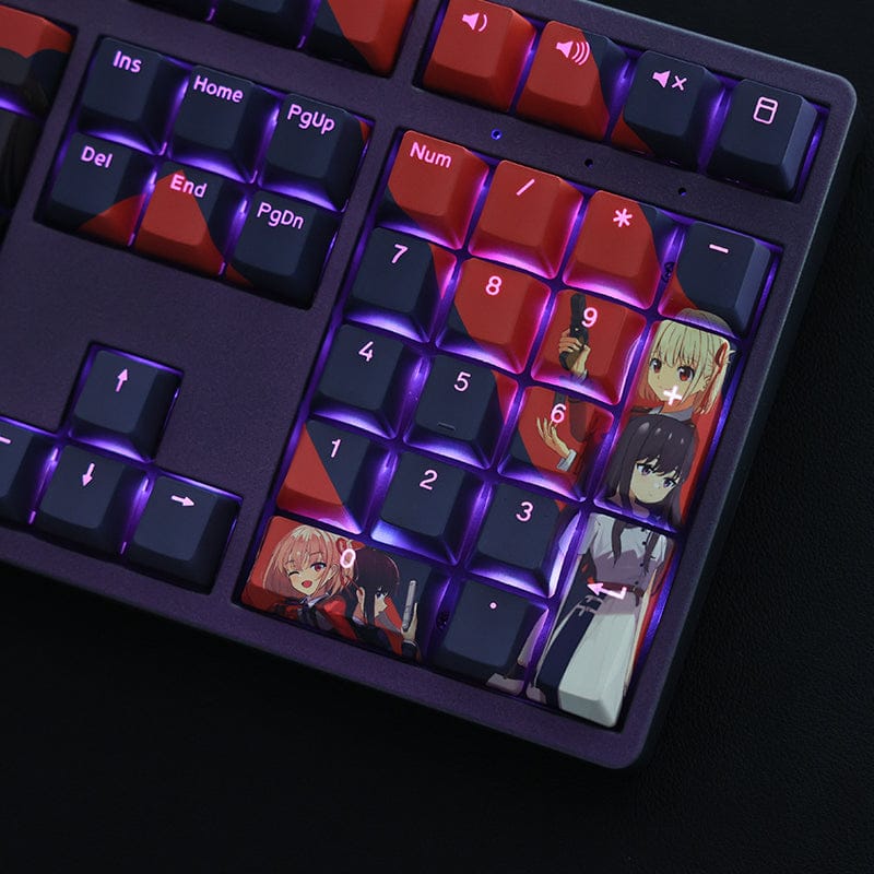 My Anime Keycaps Complete Set Lycoris Recoil: Chisato and Takina Backlit OEM Keycap Set