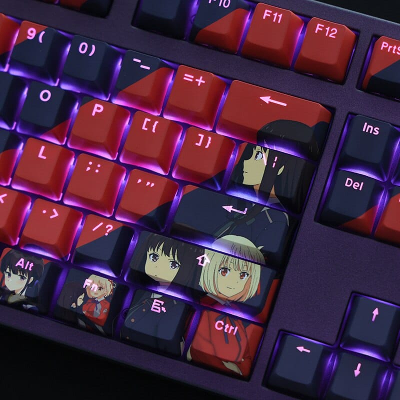 My Anime Keycaps Complete Set Lycoris Recoil: Chisato and Takina Backlit OEM Keycap Set