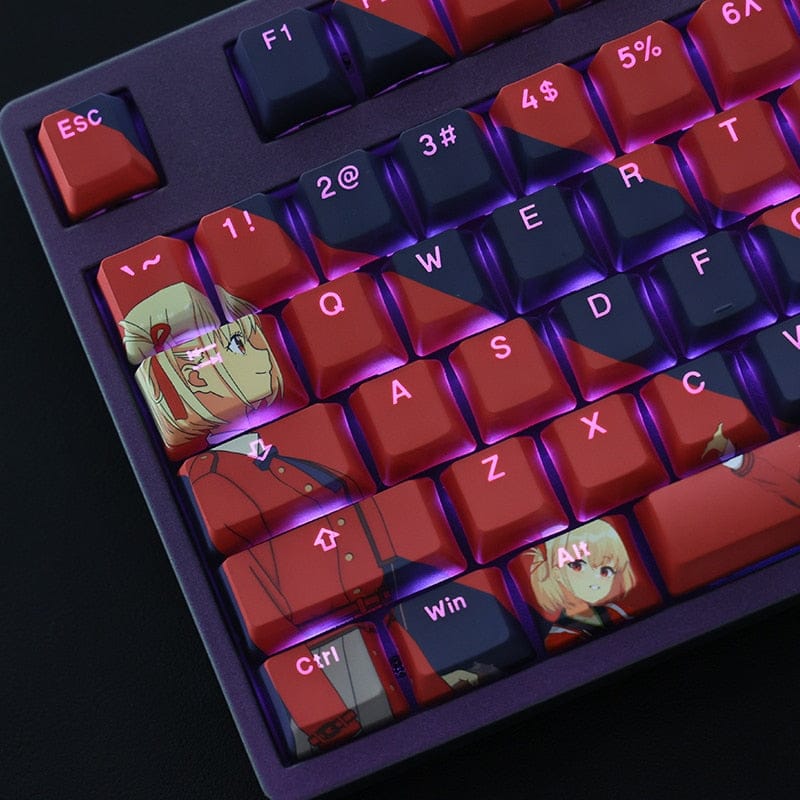 My Anime Keycaps Complete Set Lycoris Recoil: Chisato and Takina Backlit OEM Keycap Set