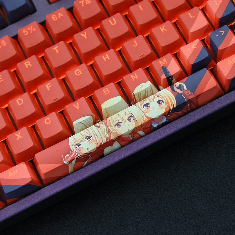 My Anime Keycaps Complete Set Lycoris Recoil: Chisato Nishikigi Backlit Keycap Set