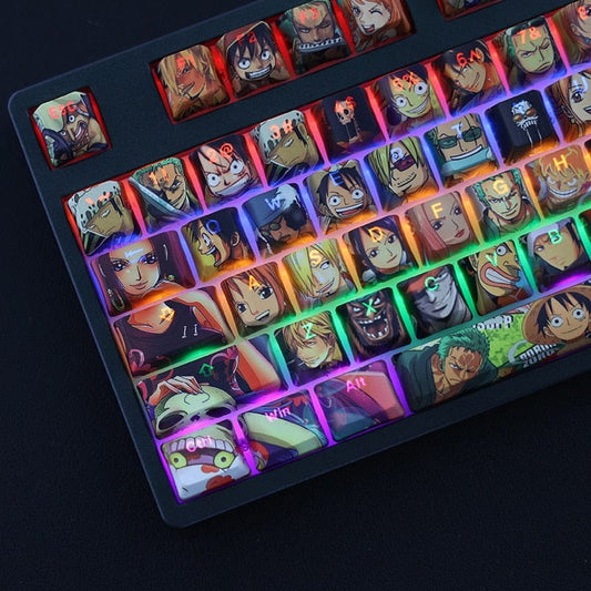 My Anime Keycaps Complete Set One Piece: Backlit Keycap Set
