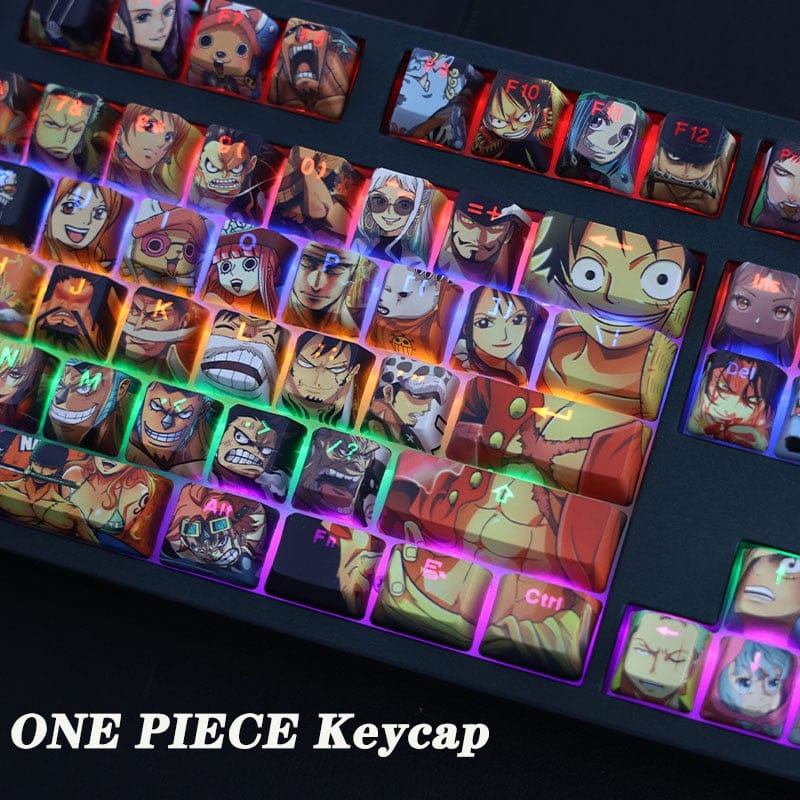 My Anime Keycaps Complete Set One Piece: Backlit Keycap Set