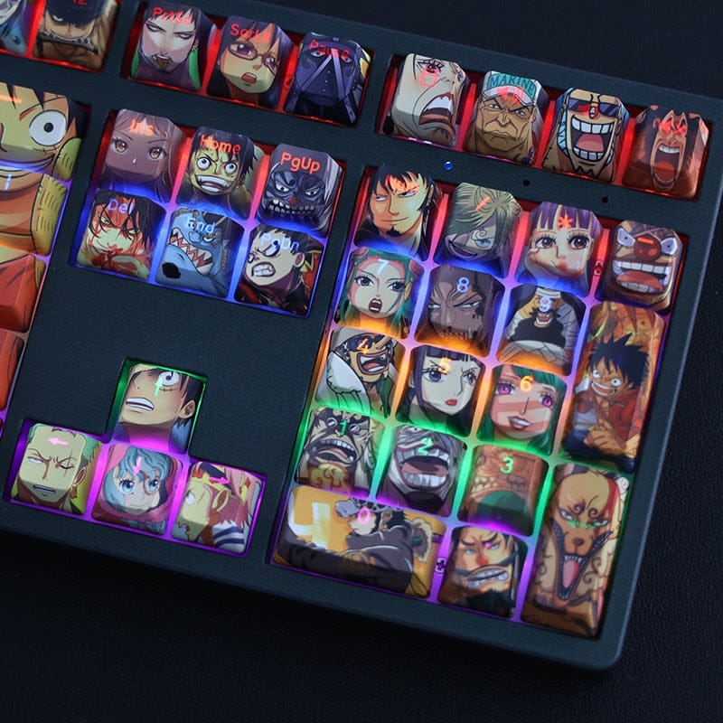 My Anime Keycaps Complete Set One Piece: Backlit Keycap Set