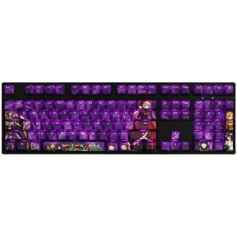 My Anime Keycaps Complete Set Overlord: Albedo Backlit Purple Keycap Set