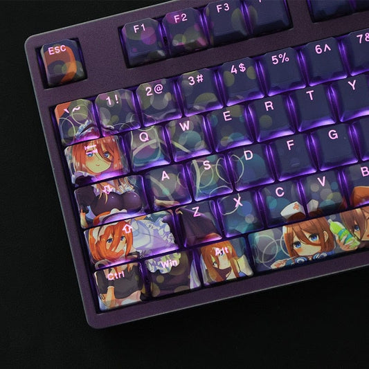 My Anime Keycaps Complete Set The Quintessential Quintuplets: Miku Nakano Backlit Keycap Set