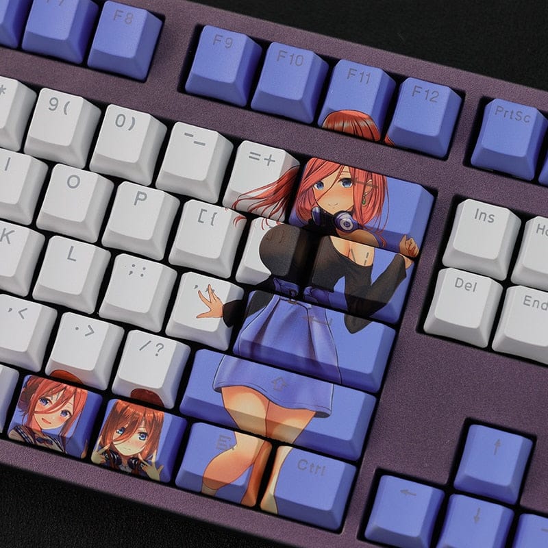 My Anime Keycaps Complete Set The Quintessential Quintuplets: Miku Nakano Backlit White Keycap Set