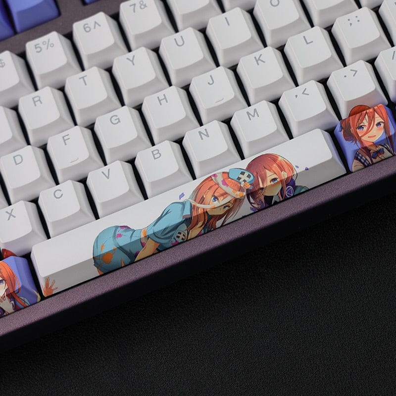 My Anime Keycaps Complete Set The Quintessential Quintuplets: Miku Nakano Backlit White Keycap Set