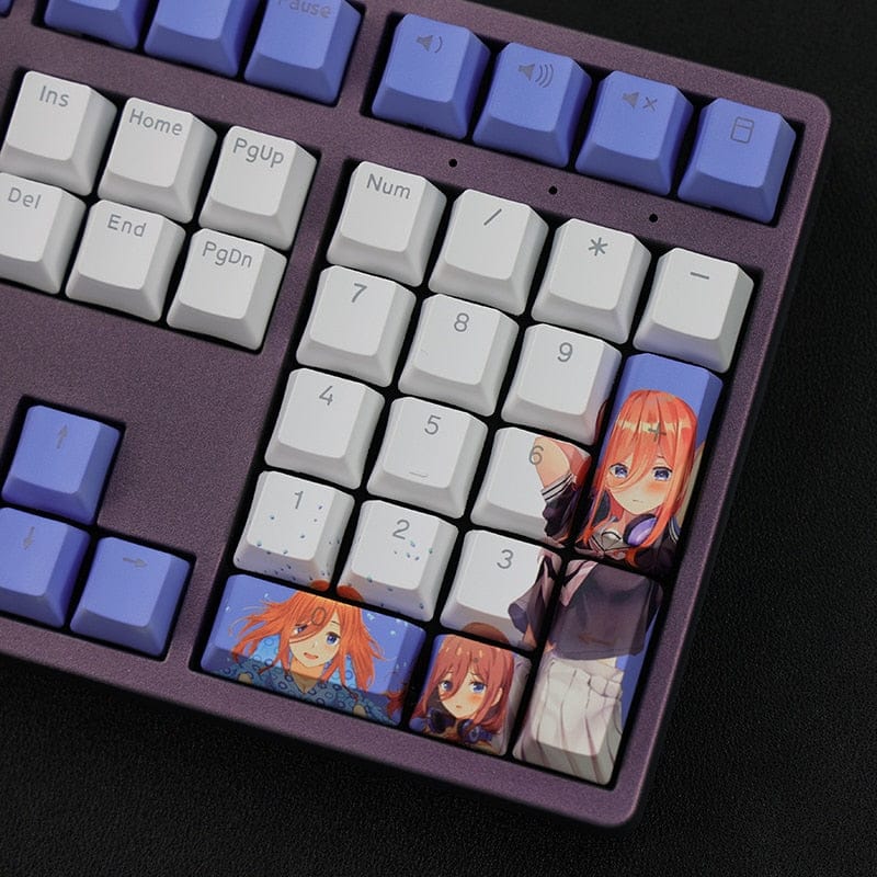 My Anime Keycaps Complete Set The Quintessential Quintuplets: Miku Nakano Backlit White Keycap Set