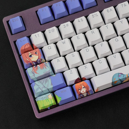 My Anime Keycaps Complete Set The Quintessential Quintuplets: Miku Nakano Backlit White Keycap Set