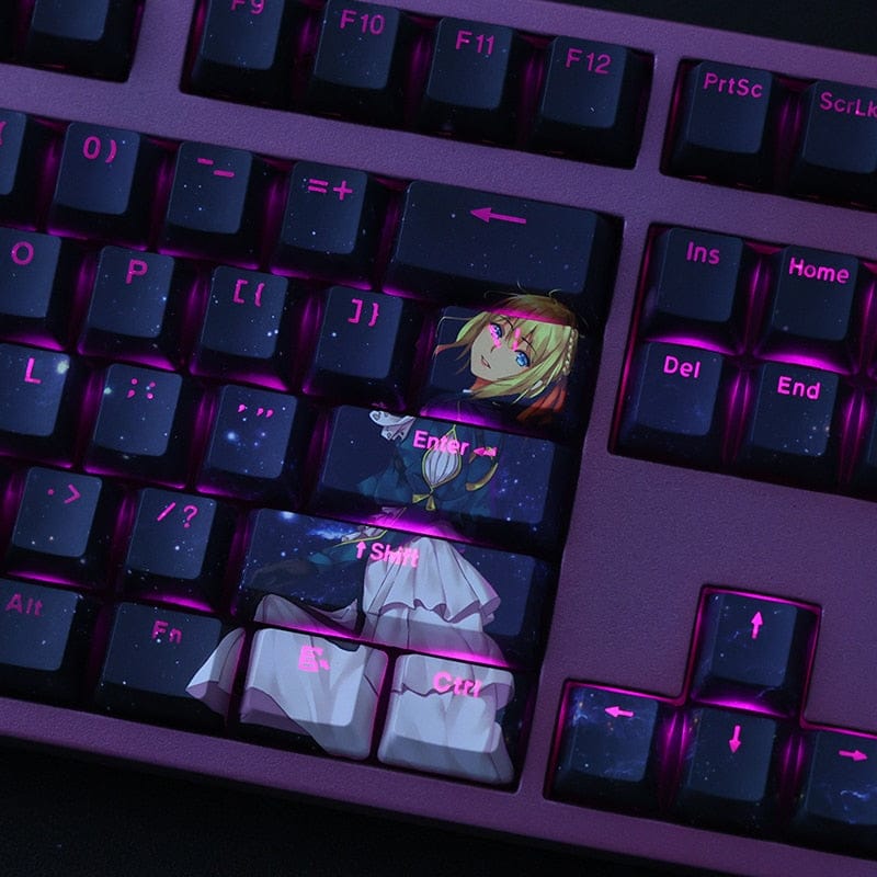 My Anime Keycaps Complete Set Violet Evergarden: Backlit Keycap Set