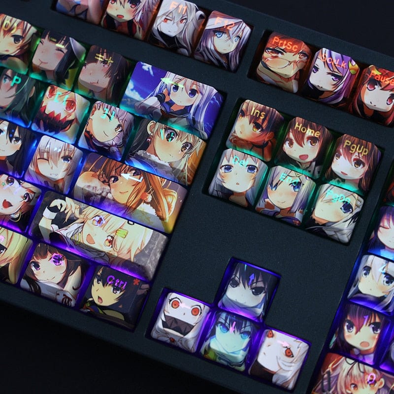 My Anime Keycaps Complete Set Warship Girls: Backlit Keycap Set